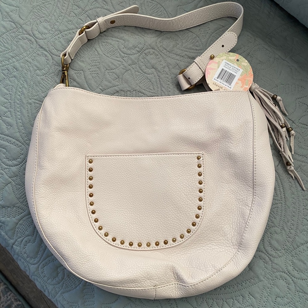 The Sak leather hobo bag! Off white. NWT
